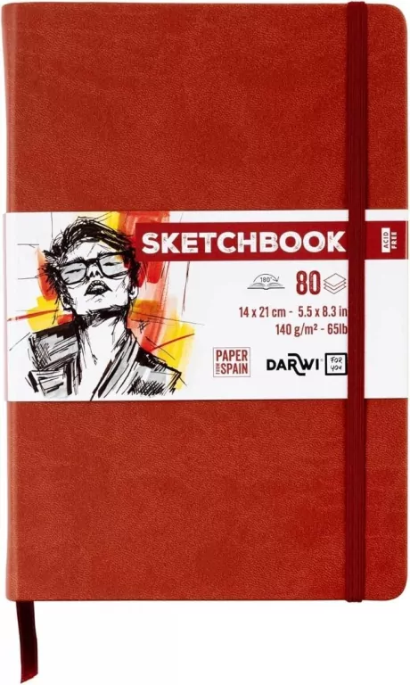 Szkicownik 14x21cm 140g terakotowy - tantis.pl