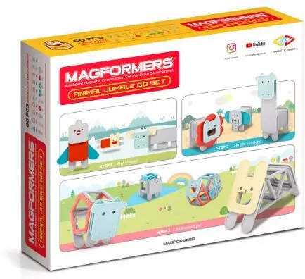 Magformers, Animal Jumble 60el - tantis.pl