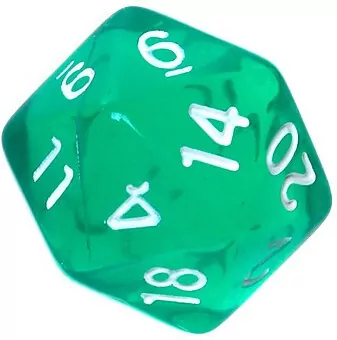 Komplet kości REBEL RPG - Mini Kryształowe - Zielone - tantis.pl