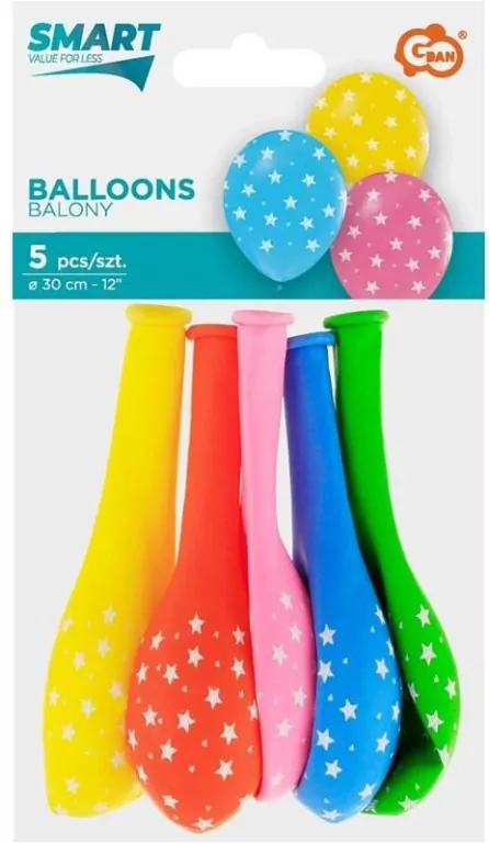 Balony Gwiazdki 30cm 5szt - tantis.pl