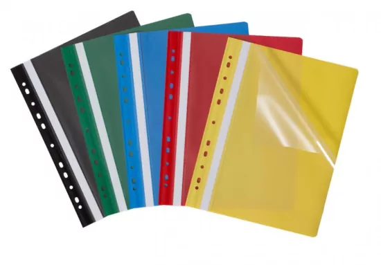 Skoroszyt A4 Budget PP z perforacją. Evo turkus