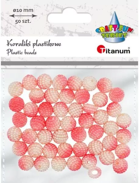 Koraliki plastikowe 10mm koralowe ombre 50szt - tantis.pl