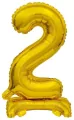 Balon foliowy B&C Cyfra stojaca "2" złota 38cm - tantis.pl