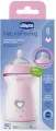 Chicco Butelka plastikowa NaturalFeeling różowa 350ml 6m+ - tantis.pl