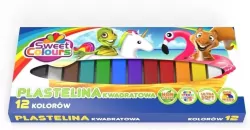 Plastelina kwadratowa, 12 kolorów