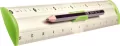 Tetis. Linijka 30cm aluminiowa, zielona - tantis.pl