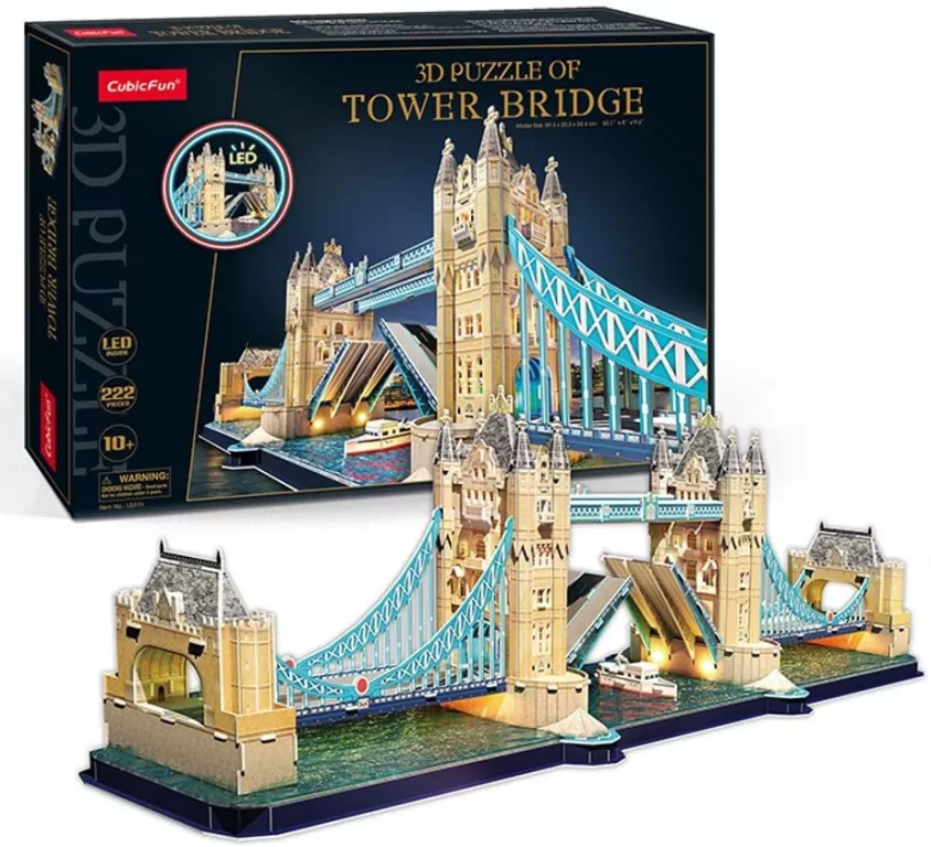 Cubic Fun. Puzzle 3D LED. Tower Bridge - tantis.pl