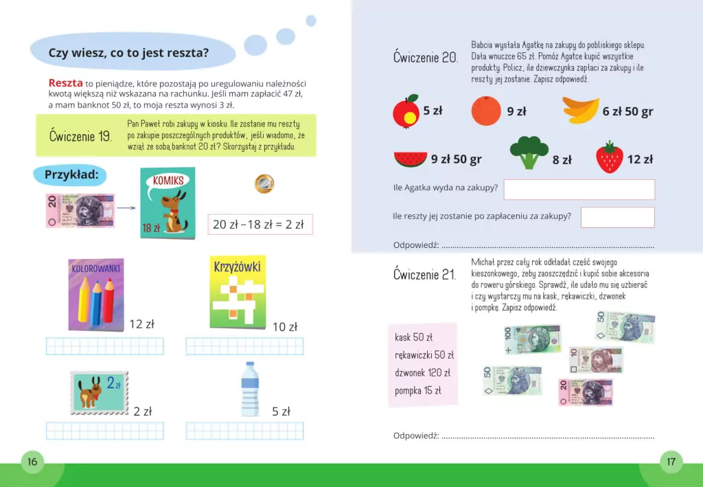 Liczę pieniądze. Matematyka. Klasa 1-2. Mądry Uczeń - tantis.pl