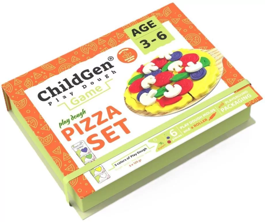 Ciastolina naturalna zestaw kreatywny Pizza - tantis.pl