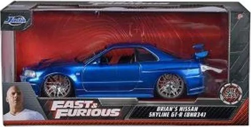 Jada F&F Nissan Skyline blue 2002 1:24 - tantis.pl