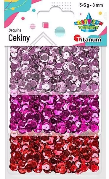 Cekiny okrągłe 8mm zestaw metaliczny 3 kolory x5g - tantis.pl