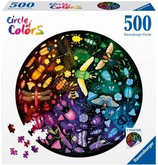 Puzzle 2D 500 Paleta kolorów. Insekty - tantis.pl