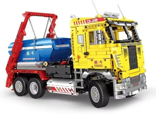 Klocki Dumpster Container Truck 1918el - tantis.pl