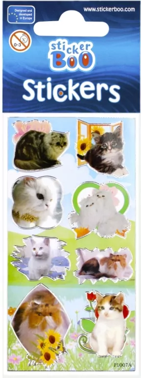 Naklejki Sticker BOO silver urocze kotki. - tantis.pl
