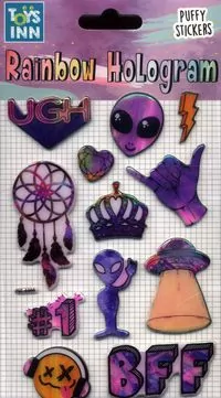 Naklejki rainbow hologram - Alien. ToysInn - tantis.pl
