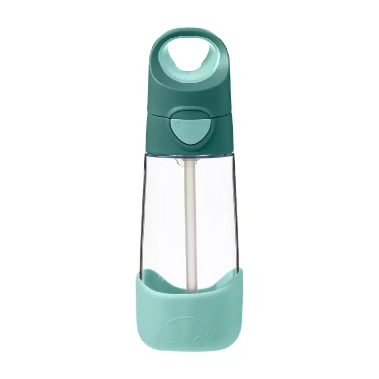 B.Box. Bidon tritanowy ze słomką. 450 ml. Emerald Forest - tantis.pl