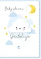 Karnet B6. Baby shower niebieski - tantis.pl