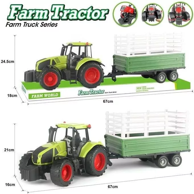 Traktor z wysoką przyczepą - tantis.pl