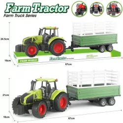 Traktor z wysoką przyczepą