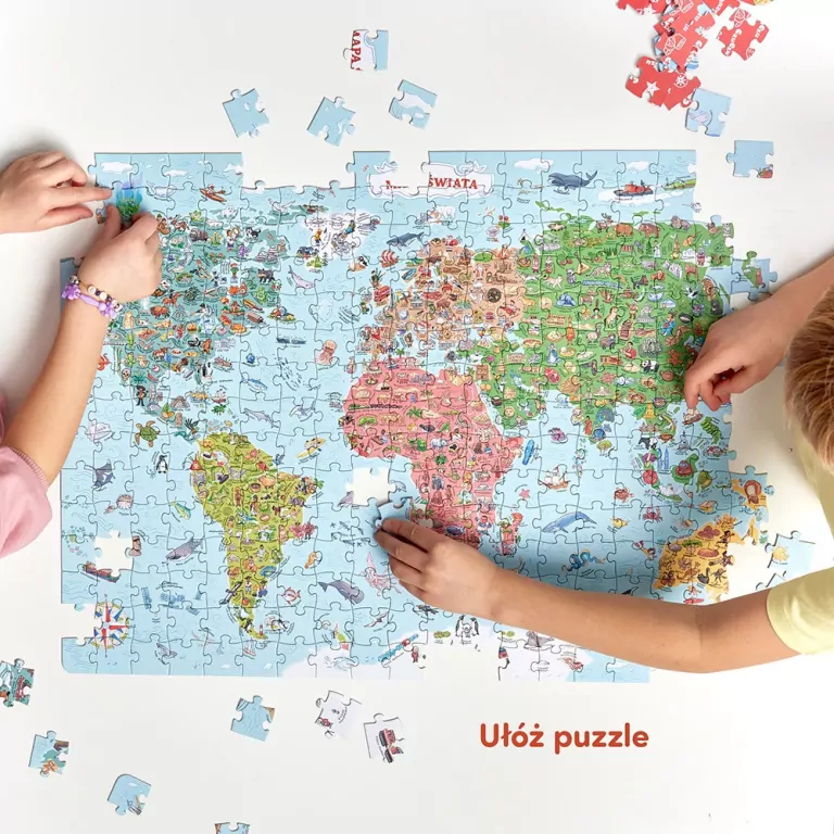 CzuCzu. Puzzle odkrywcy. Mapa świata - tantis.pl