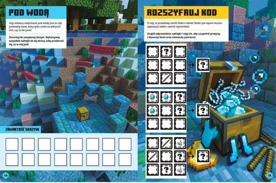 Moby atakują. Naklejkowa przygoda. Minecraft - tantis.pl