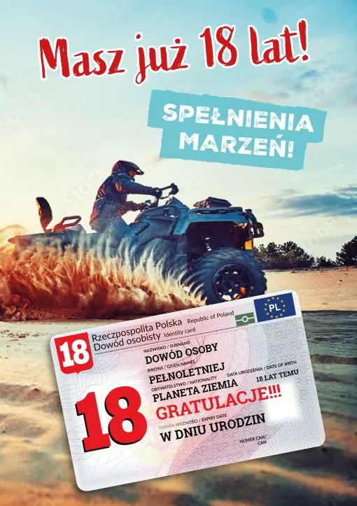 Karnet urodziny 18 - tantis.pl