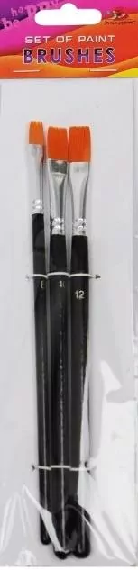 Pędzle płaskie włosie nylon rozm. 8, 10, 12 - tantis.pl