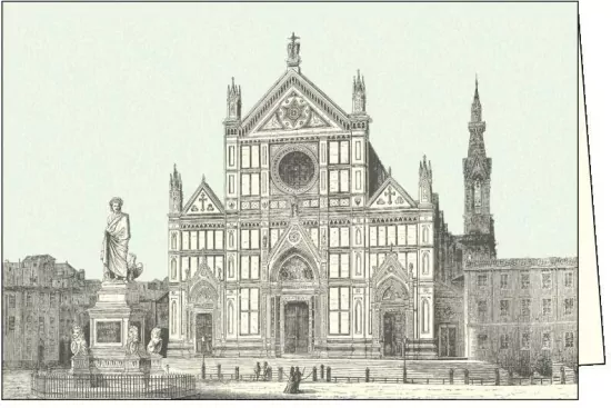 Karnet z kopertą. Firenze Basilica S. Croce
