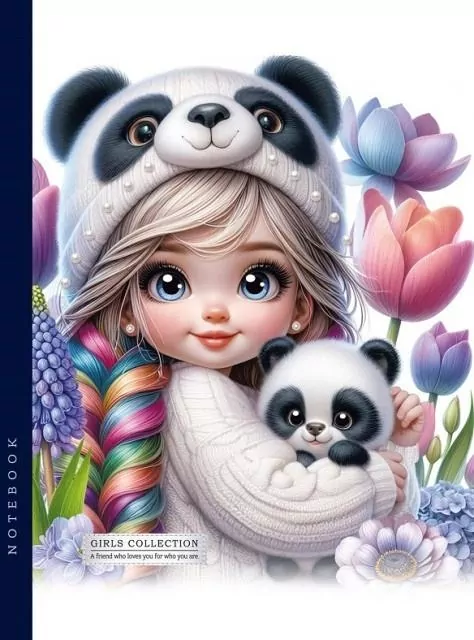 Notatnik 143x200 64K kratka Dziewczynka i panda - tantis.pl