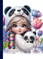 Notatnik 143x200 64K kratka Dziewczynka i panda - tantis.pl