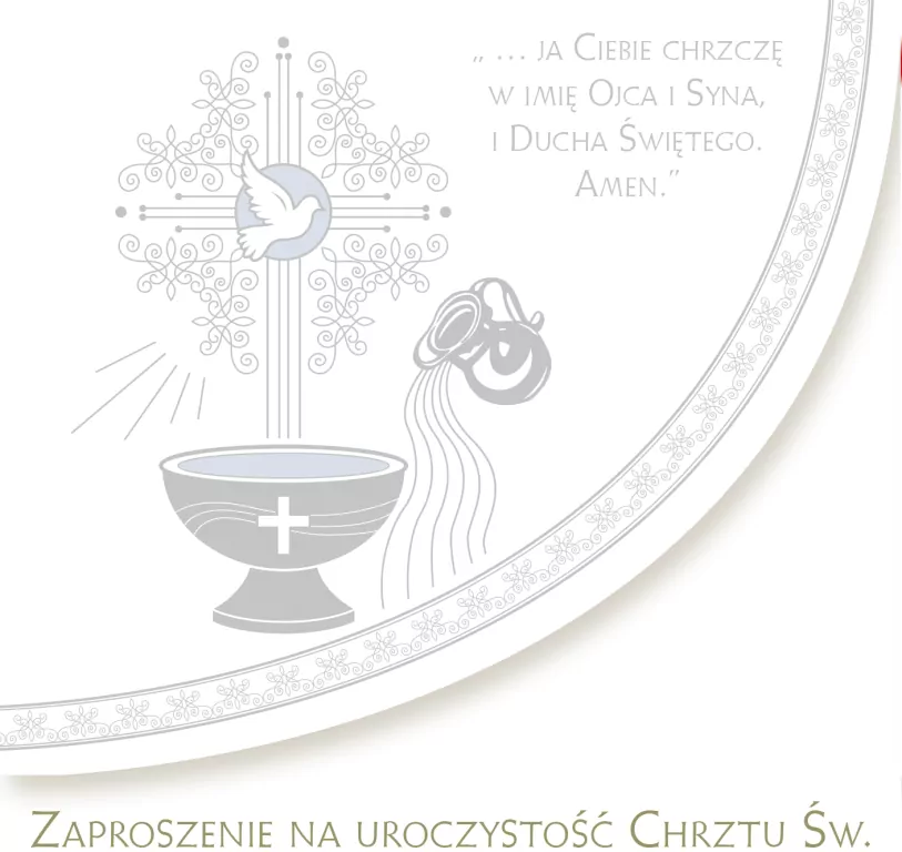 Zaproszenie chrzest Pol Mak zkw chr 40767 Pol Mak - tantis.pl