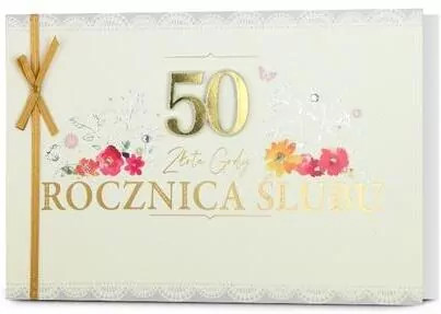 Karnet B6 Rocznica ślubu 50 - tantis.pl
