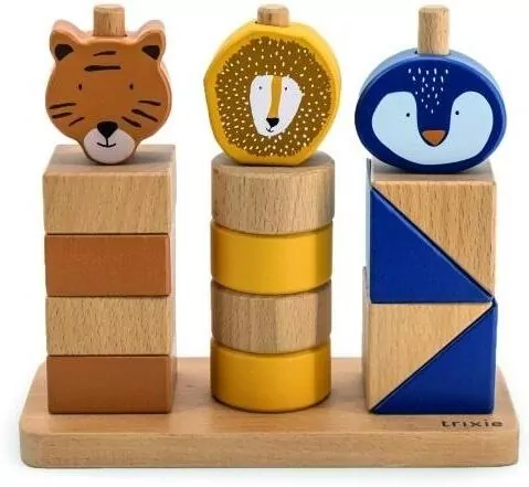 Klocki drewniane ze zwierzętami - tantis.pl