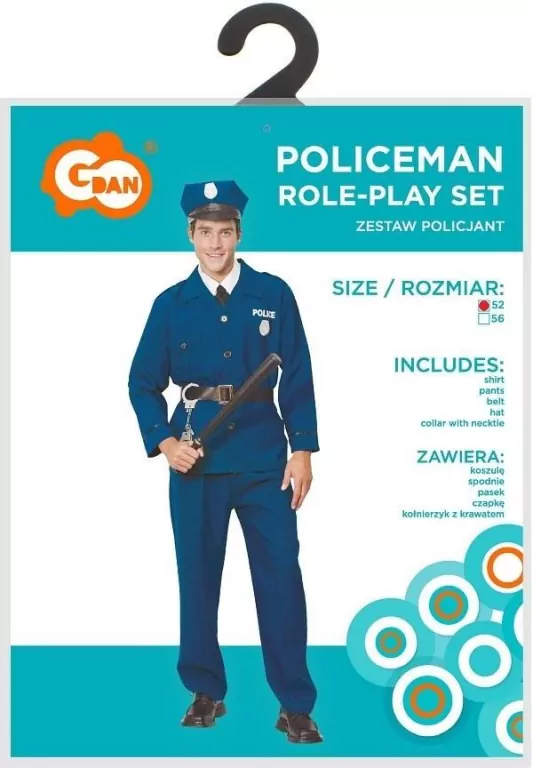 Strój dla dorosłych Policjant rozm.52 - tantis.pl