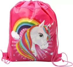 Worek na buty Jednorożec Tęcza różowy