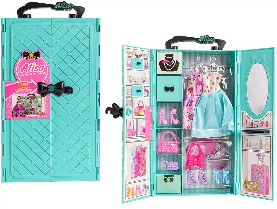 Garderoba z wyposażeniem, niebieska 113074 ASKATO - tantis.pl