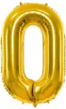 Balon foliowy cyfra 0 86cm złoty - tantis.pl