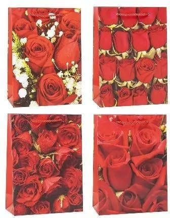 Torebka ozdobna 26x32x10 róże mix ROZETTE - tantis.pl