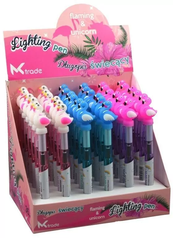 Długopis led świecący Flaming 3 kolory - tantis.pl