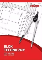 Blok techniczny A4/10K biały  HERLITZ