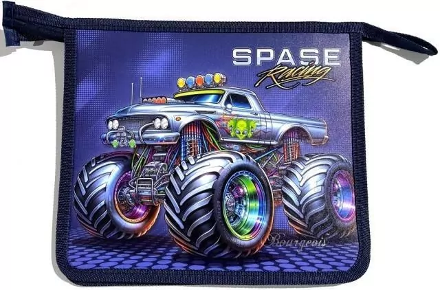 Teczka-torba A5+ zapinana na zamek Monster Truck - tantis.pl