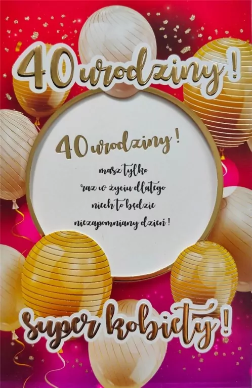Karnet Urodziny 40 6K - 024 - tantis.pl
