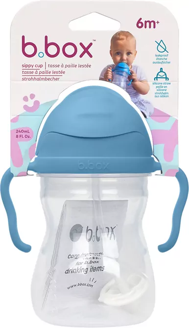 Bidon 240ml ze słomką borówkowy - tantis.pl
