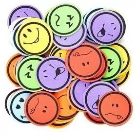 Naklejki z pianki - emocje, 60 pcs (KSPI-316) - tantis.pl