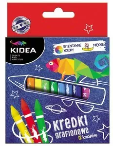 Kredki grafionowe, 12 kolorów - tantis.pl