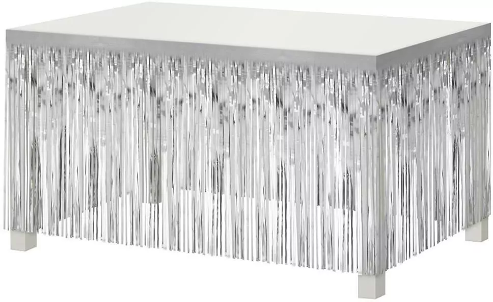 Dekoracja na brzeg stołu srebrna 80x300cm - tantis.pl