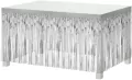 Dekoracja na brzeg stołu srebrna 80x300cm - tantis.pl