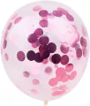 Balon z konfetti różowy 6 szt PARTY GO - tantis.pl