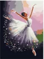 Malowanie po numerach - Balerina w białym 40 x 50 cm - tantis.pl