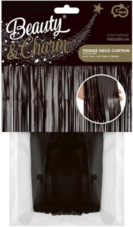Kurtyna B&C matowa czarna 100x200cm - tantis.pl